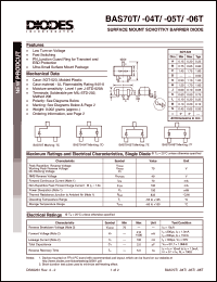 datasheet for BAS70T by 