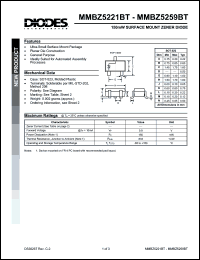 datasheet for MMBZ5257BT by 