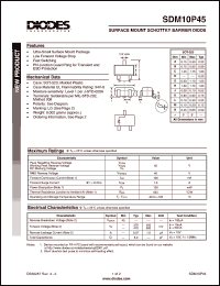 datasheet for SDM10P45 by 