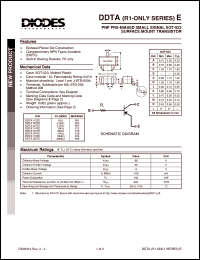 datasheet for DDTA115TE by 