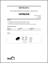 datasheet for HZM5.6ZFA by 