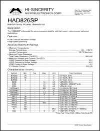 datasheet for HAD826SP by 