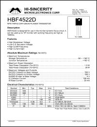 datasheet for HBF4522D by 