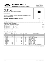 datasheet for HI31C by 