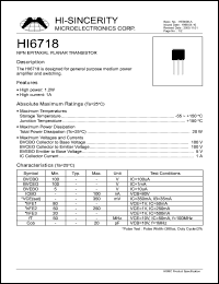 datasheet for HI6718 by 