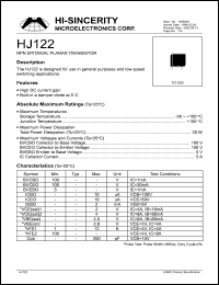 datasheet for HJ122 by 