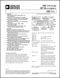 datasheet for ADSP-2101BP-66 by Analog Devices