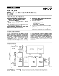 datasheet for AM79C90JCTR by AMD (Advanced Micro Devices)