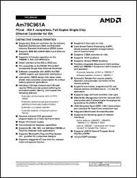 datasheet for AM79C961AKCW by AMD (Advanced Micro Devices)