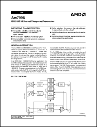 datasheet for AM7996PC by AMD (Advanced Micro Devices)