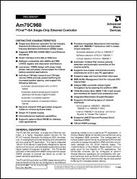 datasheet for AM79C960KC by AMD (Advanced Micro Devices)