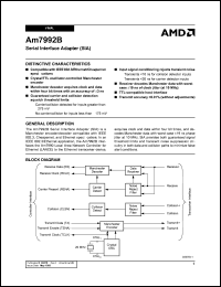 datasheet for AM7992BPC by AMD (Advanced Micro Devices)