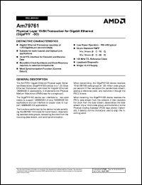 datasheet for AM79761YC-10 by AMD (Advanced Micro Devices)