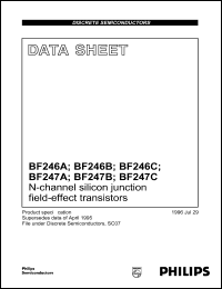 datasheet for BF246A by Philips Semiconductors