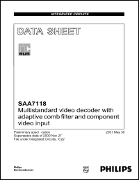 datasheet for SAA7118H by Philips Semiconductors