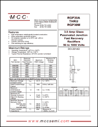 datasheet for RGP30D by 