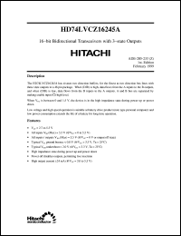 datasheet for HD74LVCZ16245A by 