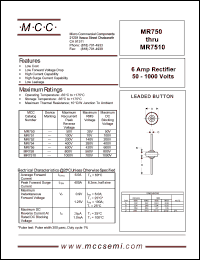 datasheet for MR752 by 