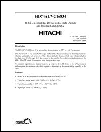 datasheet for HD74ALVC16834 by 