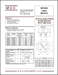 datasheet for MP404 by 