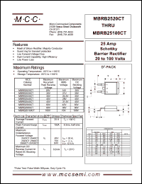 datasheet for MBRB2540CT by 