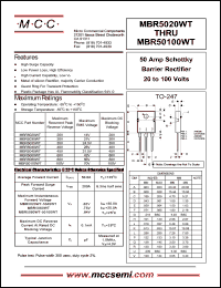 datasheet for MBR5030WT by 