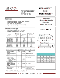 datasheet for MBR30040CT by 