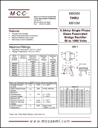 datasheet for MB6M by 