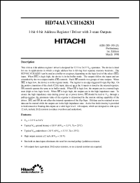 datasheet for HD74ALVCH162831 by 