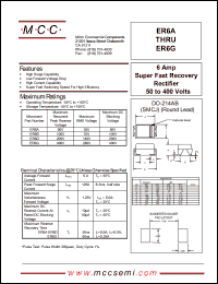 datasheet for ER6G by 