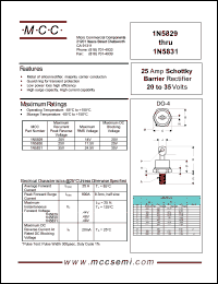 datasheet for 1N5829 by 