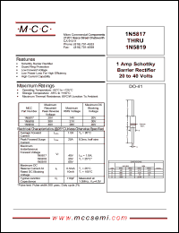 datasheet for 1N5817 by 