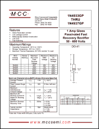 datasheet for 1N4933GP by 
