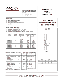 datasheet for 1N4001GP by 