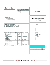 datasheet for 1N34A by 