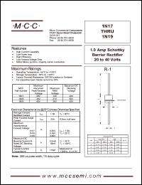 datasheet for 1N17 by 