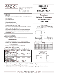 datasheet for SMLJ100 by 