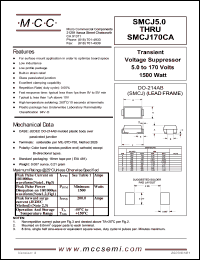 datasheet for SMCJ70 by 