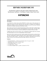 datasheet for HD74HC192 by 