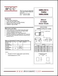 datasheet for SMBJ5915 by 