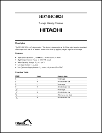 datasheet for HD74HC4024 by 