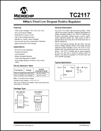 datasheet for TC2117-2.5VEBTR by Microchip Technology, Inc.