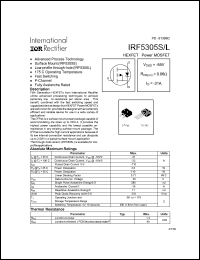 datasheet for IRF5305S by International Rectifier