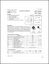 datasheet for IRF1302L by International Rectifier