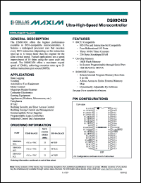 datasheet for DS89C420-ECL by Dallas Semiconductor
