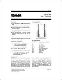 datasheet for DS12B887 by Dallas Semiconductor