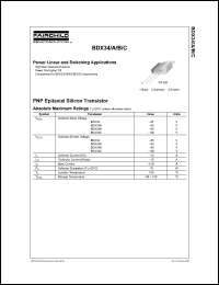 datasheet for BDX34C by Fairchild Semiconductor