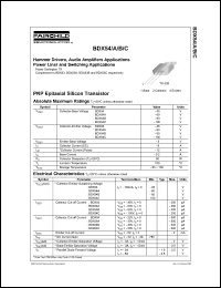 datasheet for BDX54C by Fairchild Semiconductor