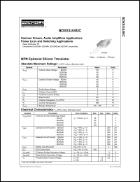 datasheet for BDX53A by Fairchild Semiconductor