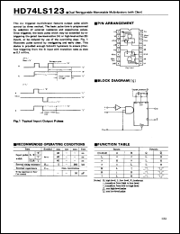 datasheet for HD74LS123 by 